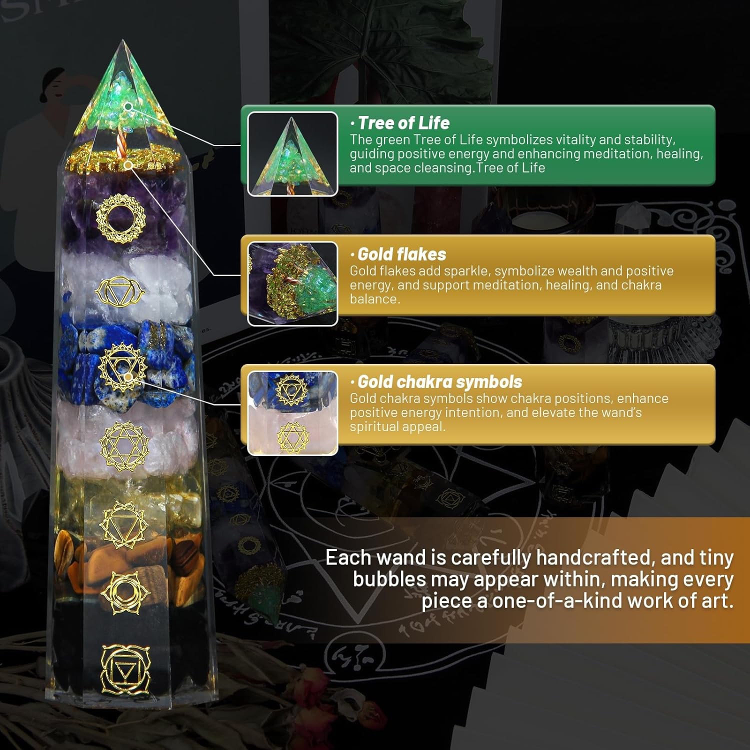 Orgone Pyramid Energy Generator Emf Protection Healing Meditation Orgonite USA