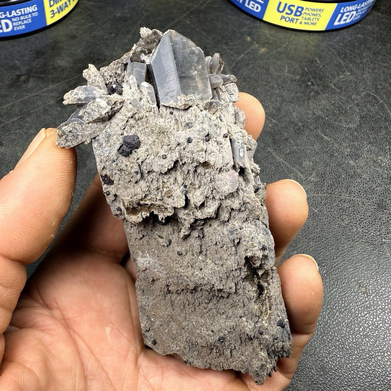 Brookite on Smoky Quartz Crystal / Magnet Cove Arkansas
