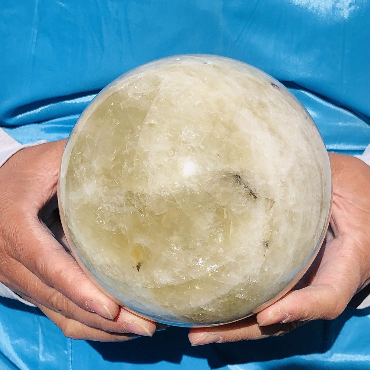 6.04LB Natural Yellow Crystal Ball Quartz Yellow Crystal Ball Healing