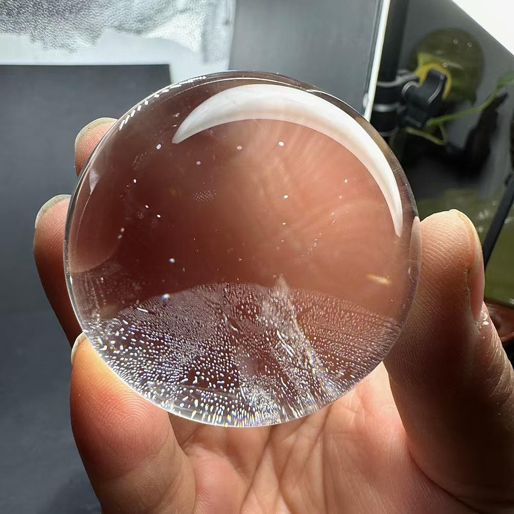 49mm Natural clear crystal sphere quartz polished ball Reiki heal energy
