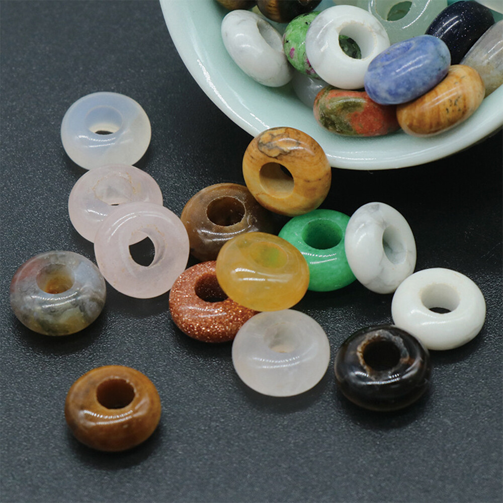 4mm Large Hole Rondelle Loose Charms European Beads for Bracelet Jewelry Making