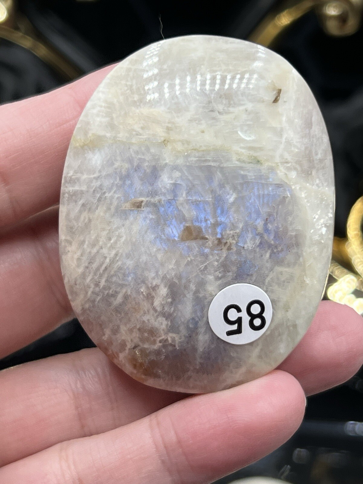 Natural Moonstone Sunstone Palmstone Blue Silver Copper Free ship & Gift