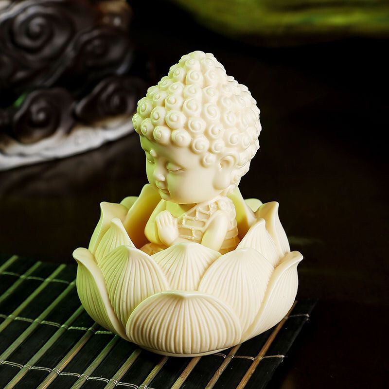 AA 3“+ Natural Genuine Tagua Nut Hand Carved Buddha Decoration reiki healing 1PC