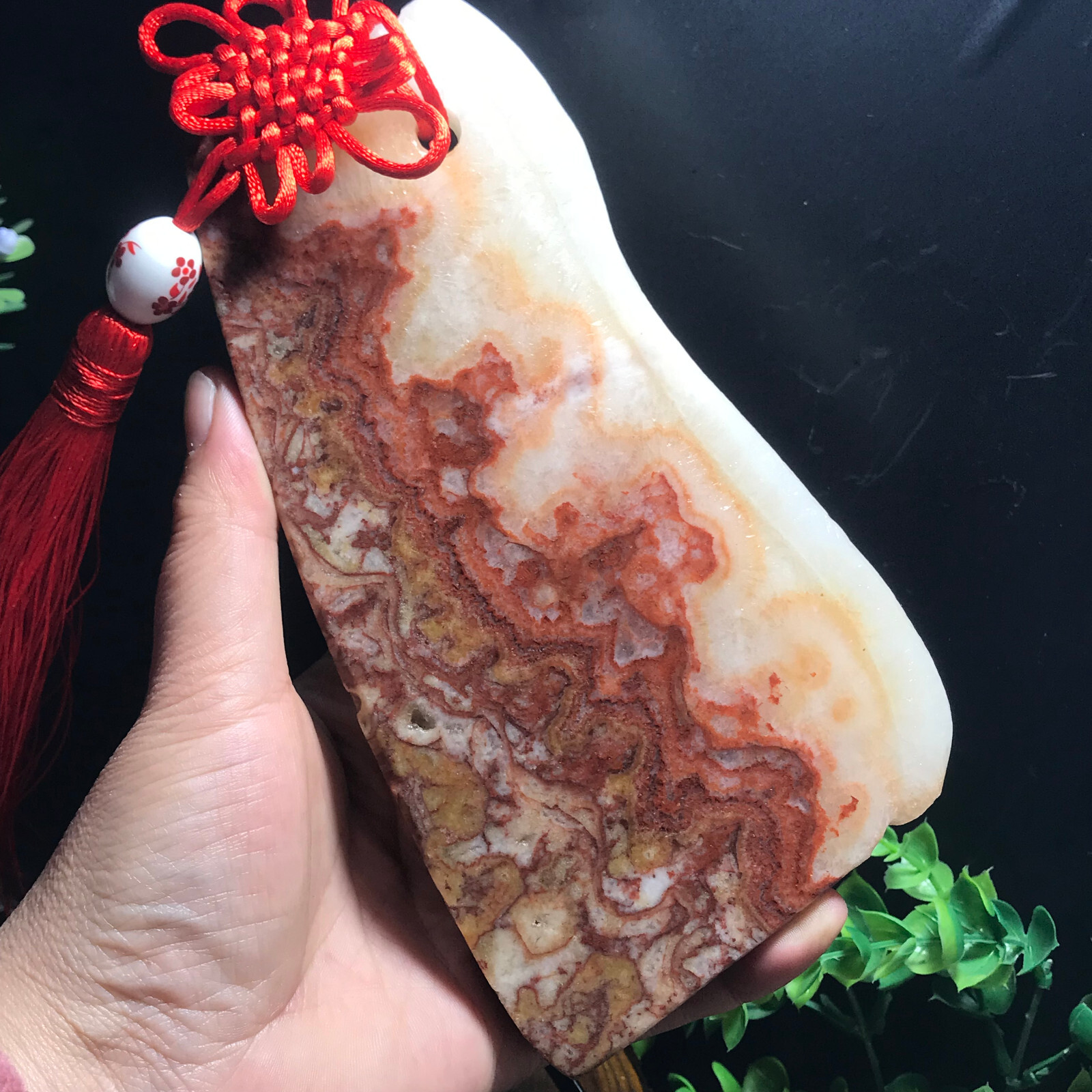 369g Natural Rare Pork stone quartz crystal Specimen Meditation Soothing 02