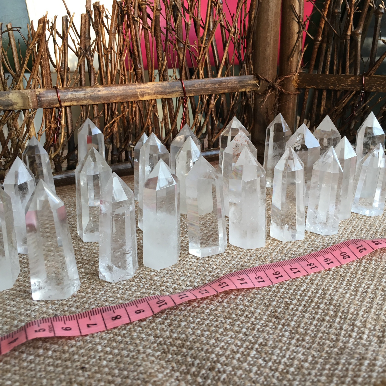 20pcs natural clear quartz obelisk crystal wand point healing 40-60mm