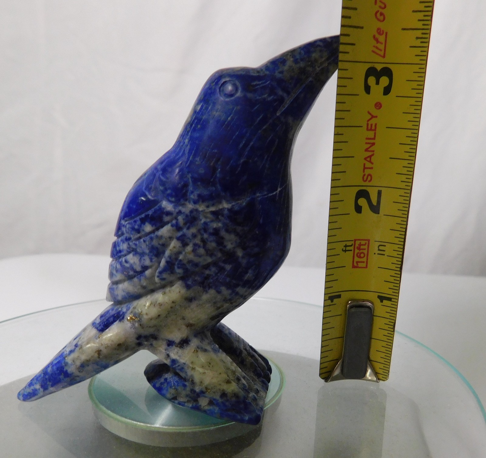 1pc Natural lapis lazuli bird raven Crystal animal carving Healing Home decor
