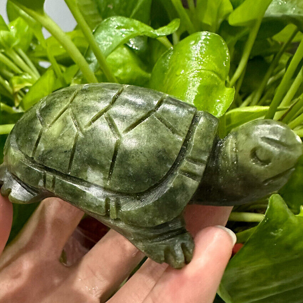 Random Carving Gift Decoration Jade Turtle Crystal Quartz Handmade Home Natural#