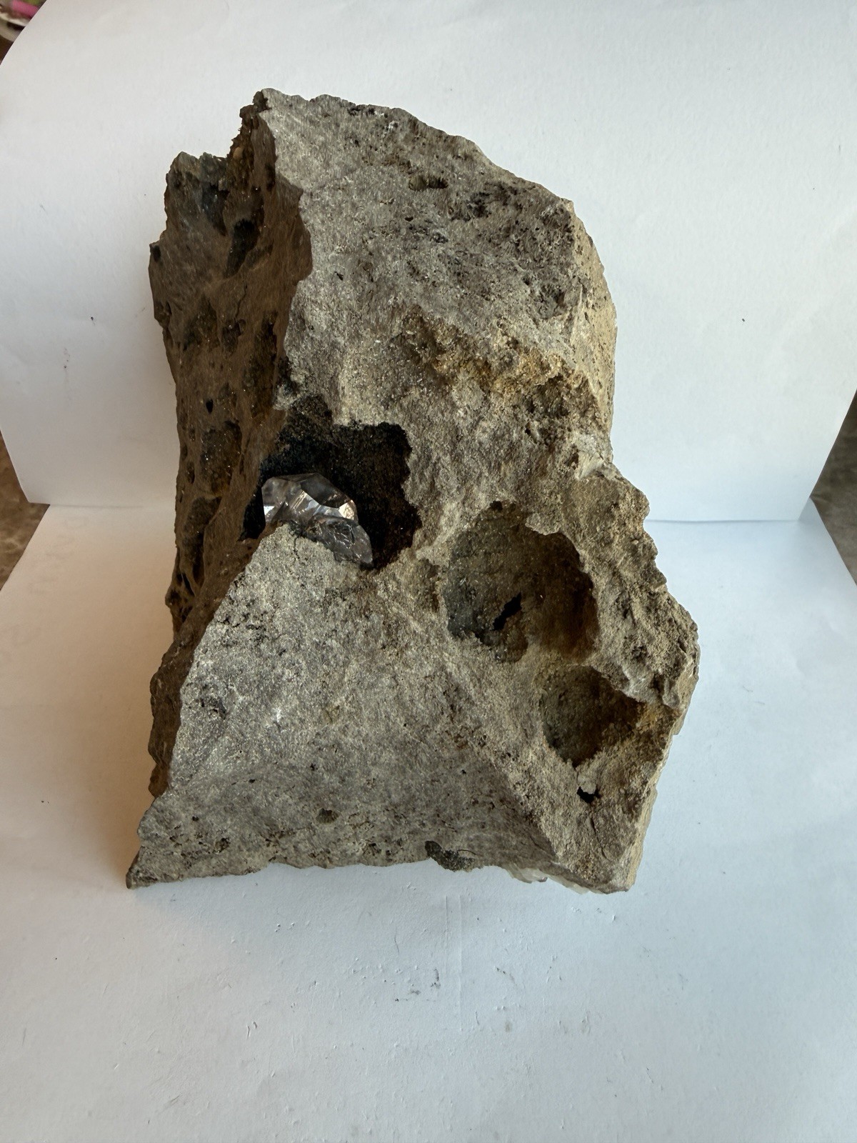 Huge 6 lb Herkimer Diamond Quartz Crystal in Matrix Specimen 6″ Tall NY Mineral