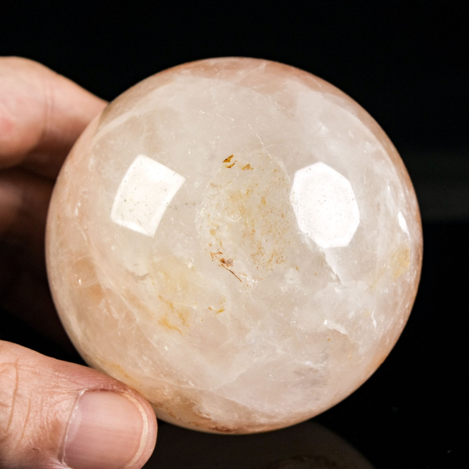 2.6″ 13.4oz Fire Quartz Sphere Natural Hematoid Quartz Crystal Ball Specimen