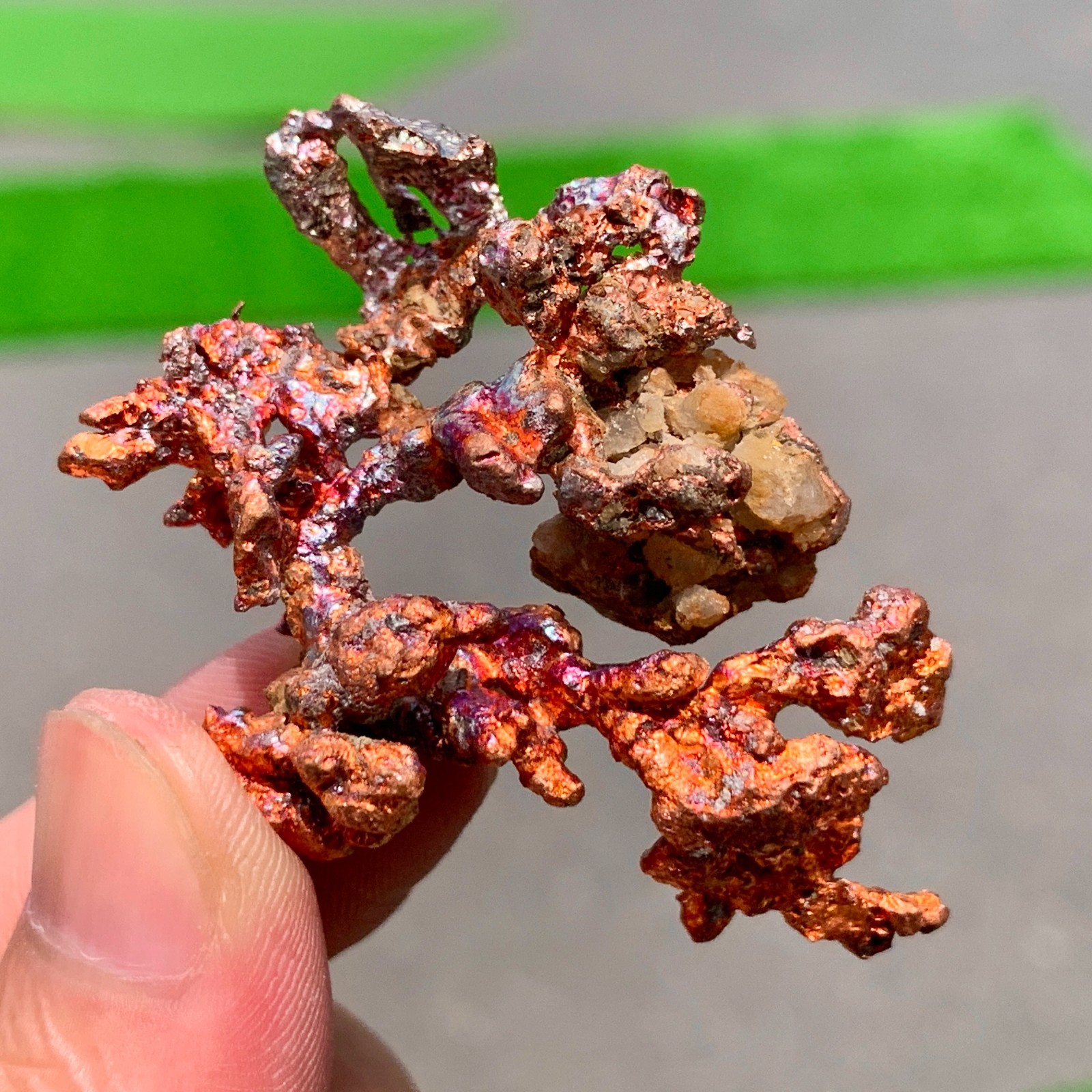 20G Rare!!! iridescent Native Copper crystal mineral specimen