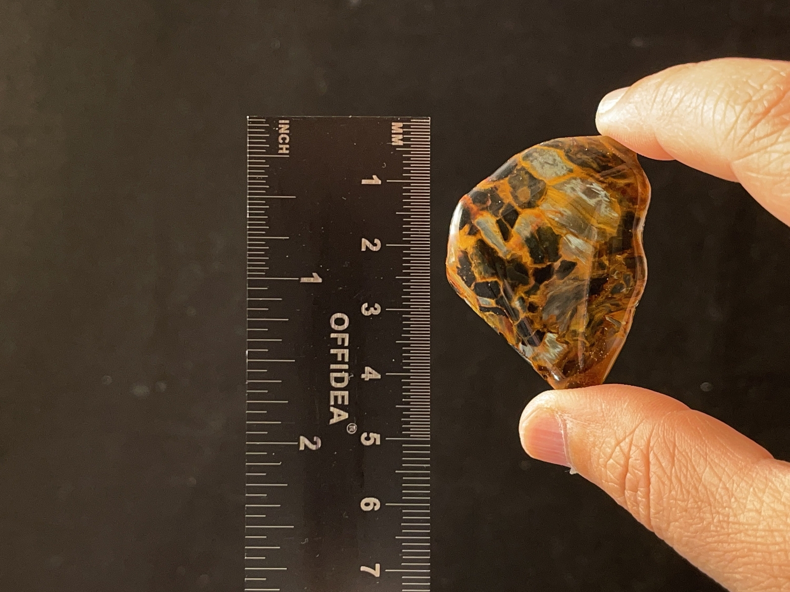 PIETERSITE Tumbled Stone, Tigers Eye, Housewarming Gift, Rustic Home Decor 45724