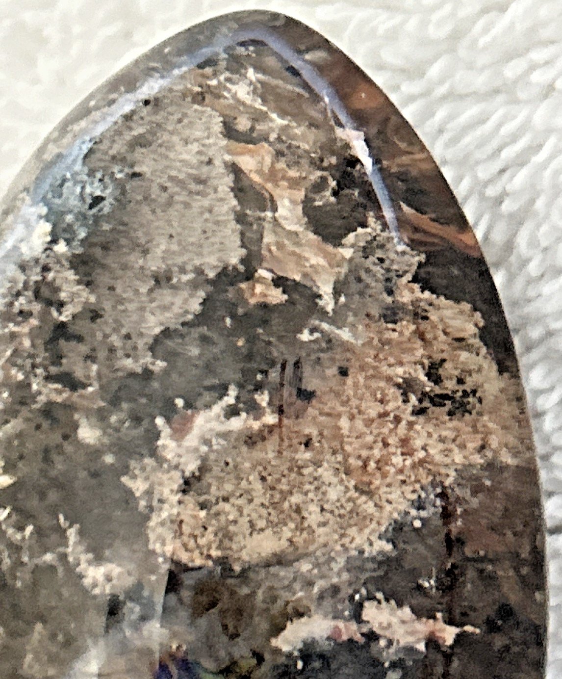 Natural Garden Quartz Crystal Gem Egg, Colorful Inclusions & Rainbow Flash 2.5″