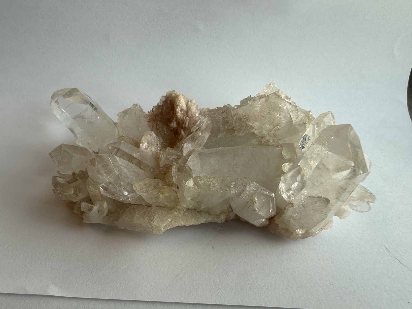 Natural Clear Quartz Crystal Cluster Geode Specimen Raw Quartz Point 386g