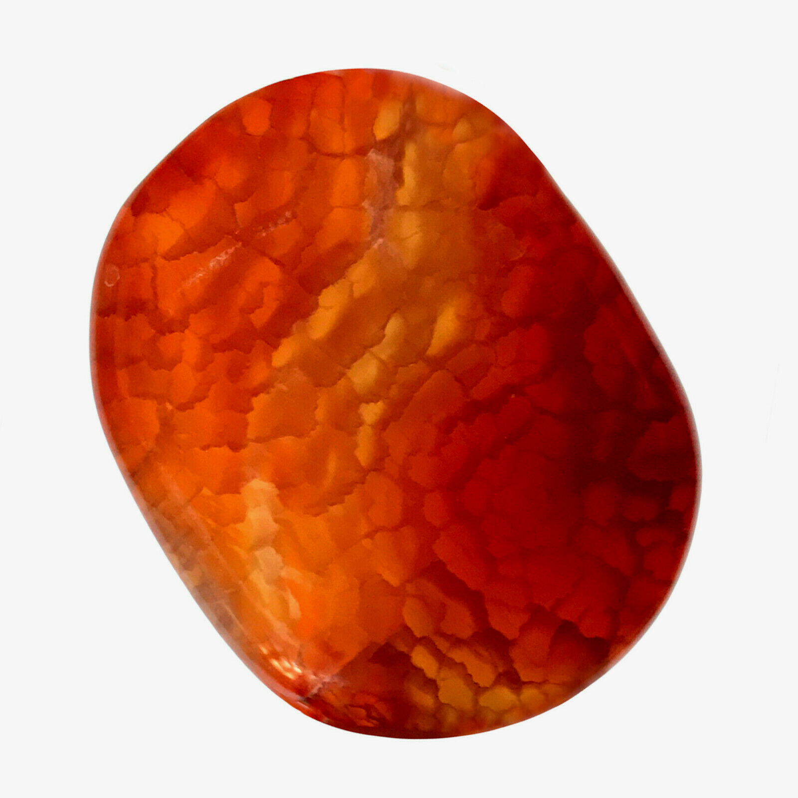 Natural Fire Agate Polished Cabochon Crystal Healing Reiki Palm Worry Stone Cab