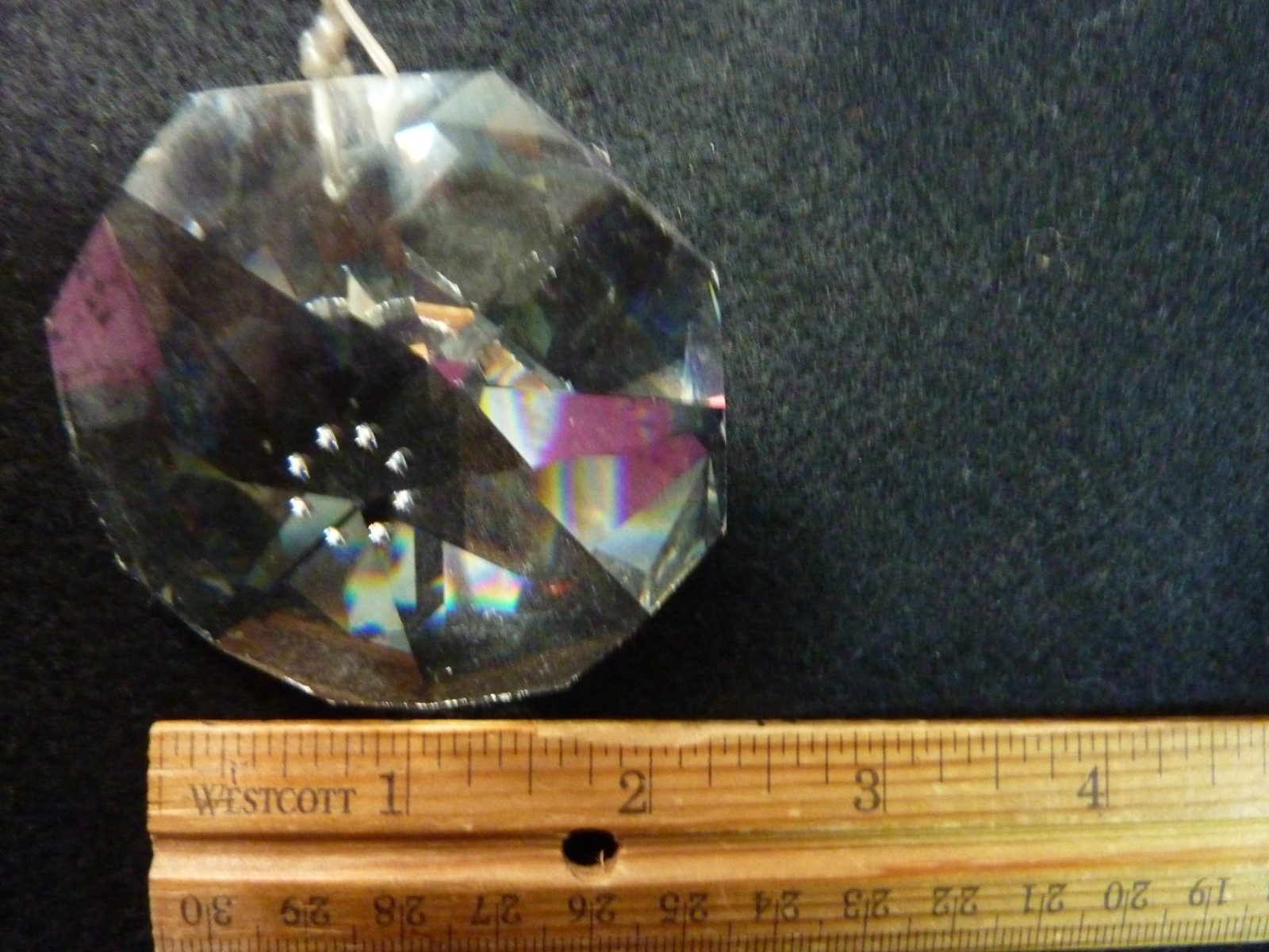 Faceted Glass Crystal Ball Prism Pendant with hole for hanging-you pick one