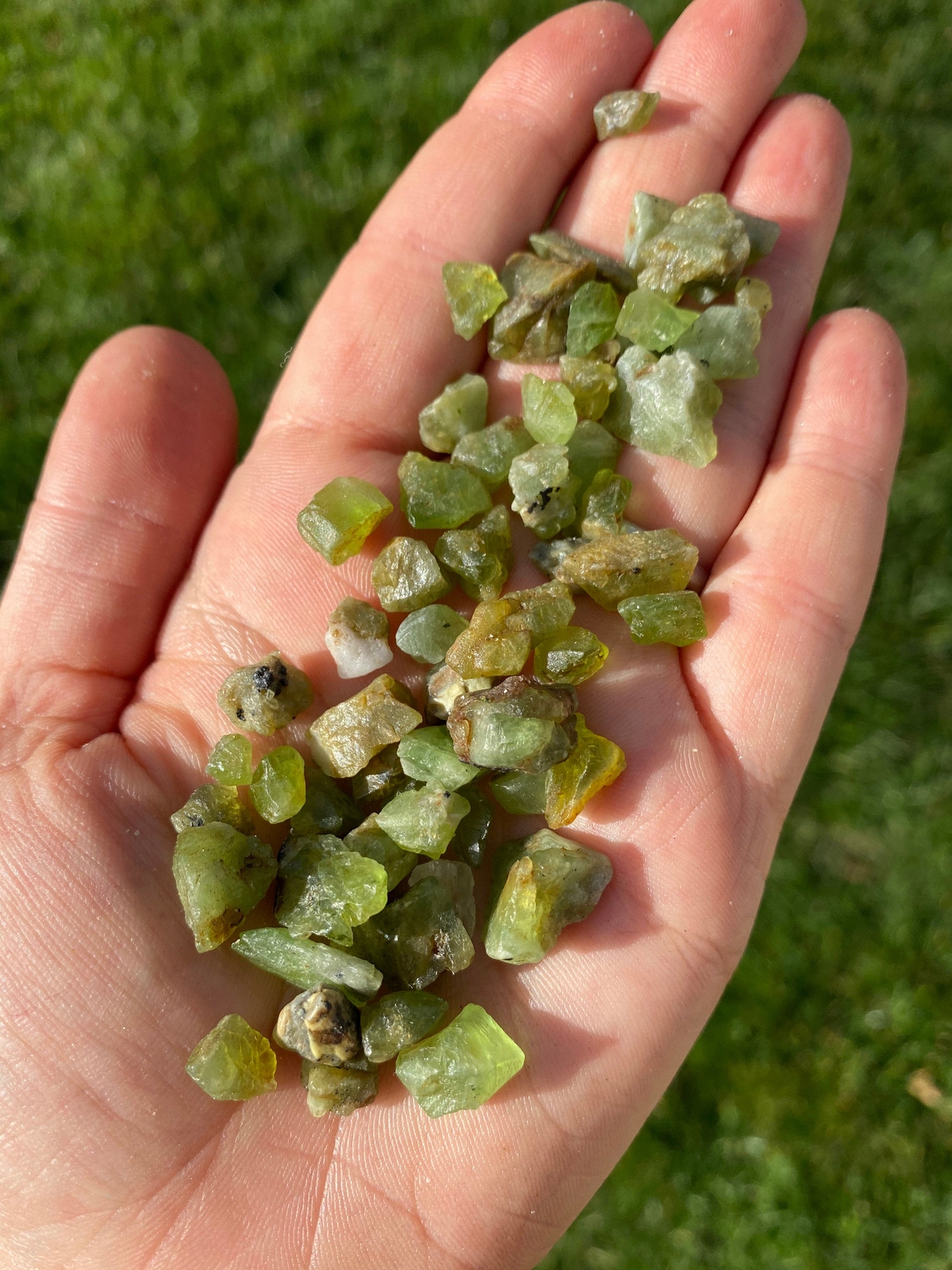 Raw Peridot Stone (1 to 55 gram) Natural Rough Peridot Crystal from Pakistan