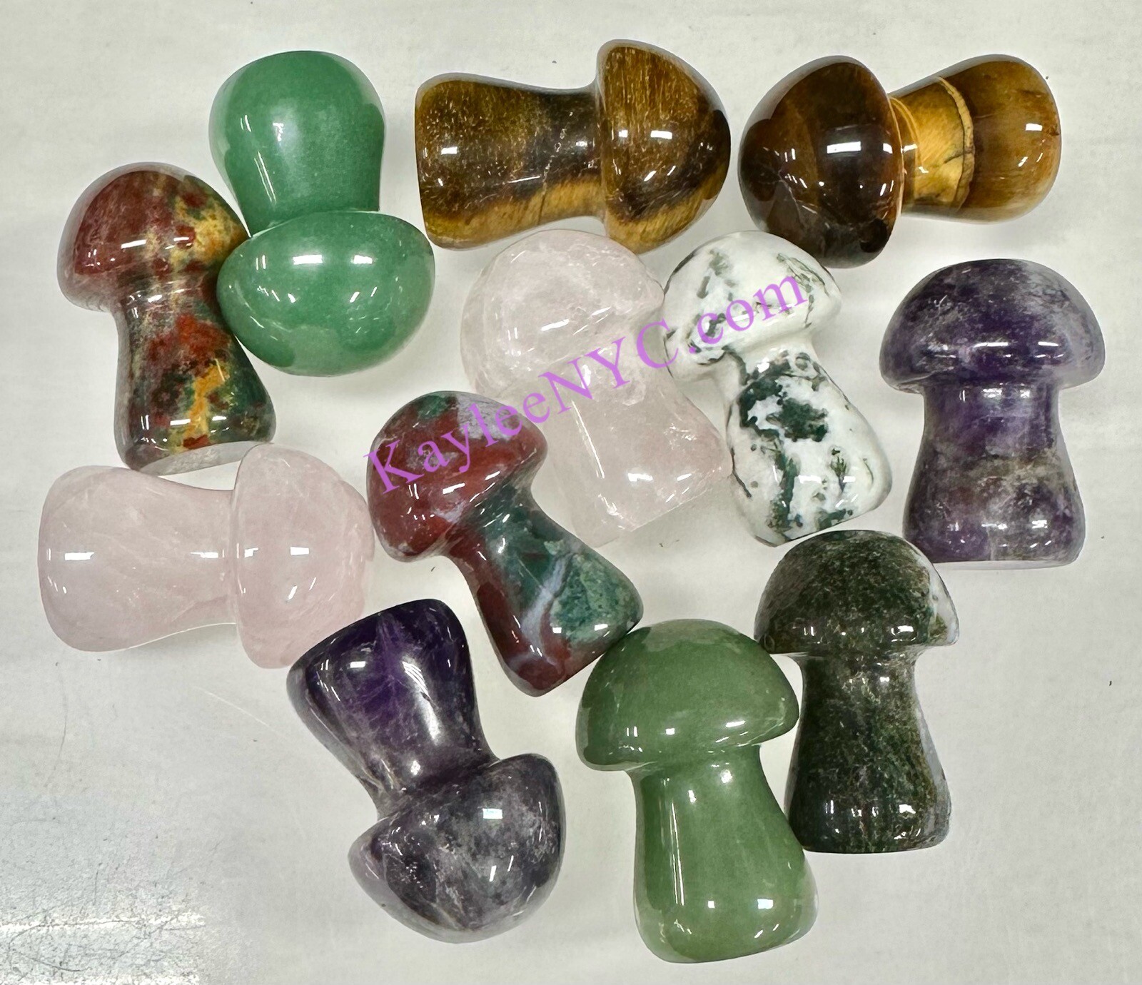 Wholesale Lot 12 PCs 3.5cm Natural Mix Crystal Mushroom 🍄 Healing Energy