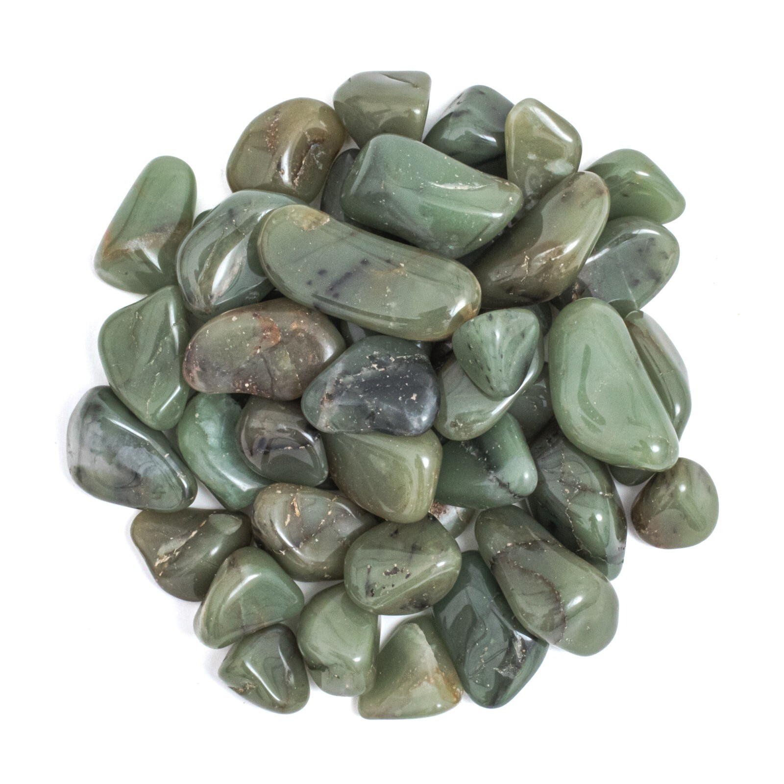 1/4 lb Small Tumbled Green Chalcedony Gemstone Crystals Bulk Rock Wholesale Gems
