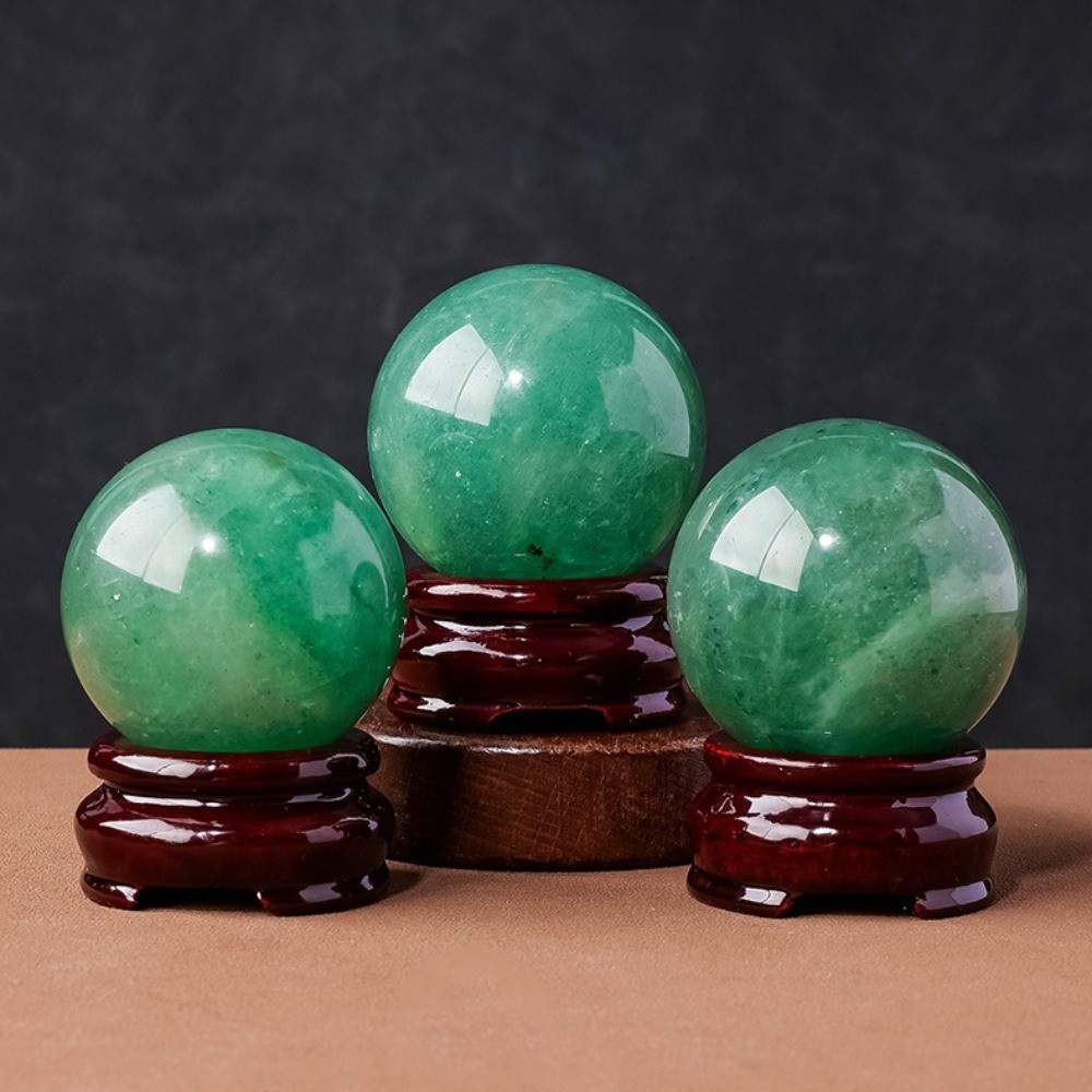 Natural Green Aventurine Quartz Sphere Crystal Healing Stone Home Decor Gift 1pc