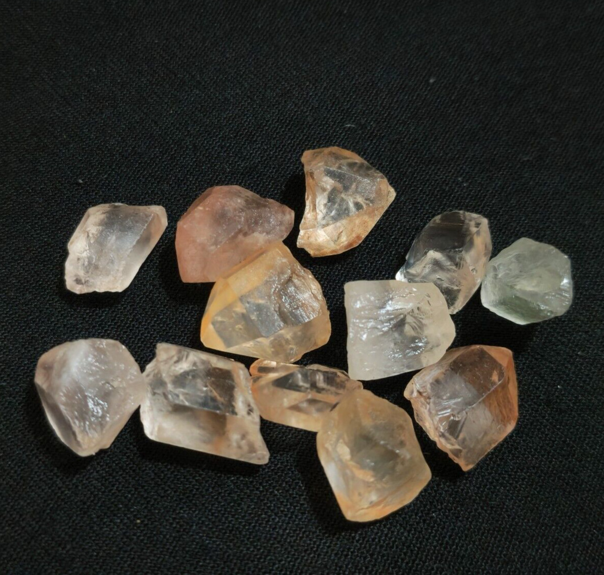 Good Quality A+ Crystal Quartz Raw 12 Pcs Lot Size 14-16 MM Rough Loose Gemstone