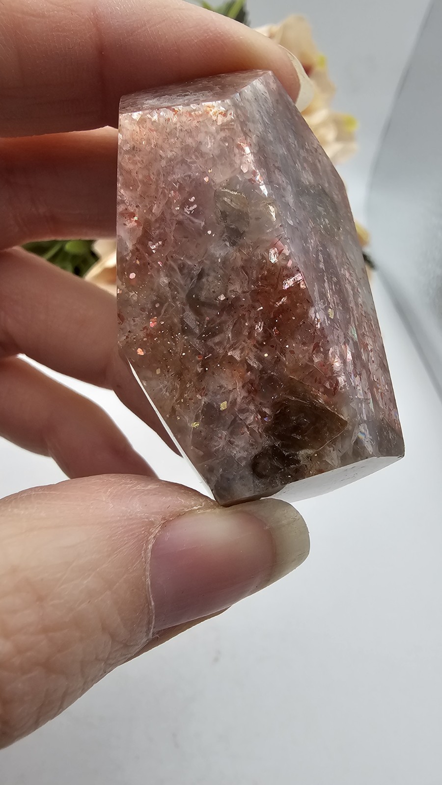 AAAGrade confetti Sunstone crystal Freeform 54g 4.6cm Positivity