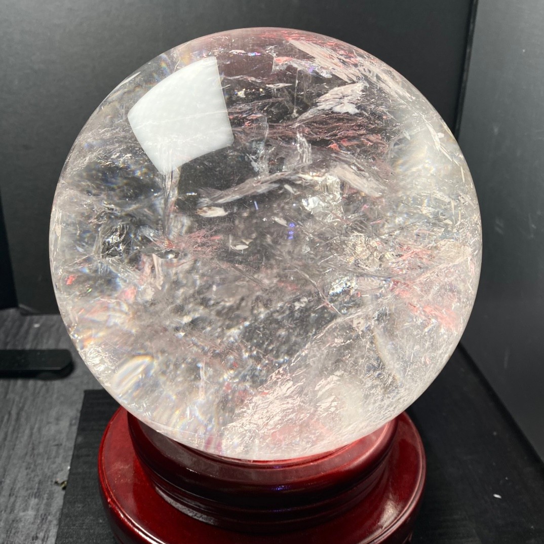 12.3LB Top Natural Clear Quartz Rainbow Balls Crystal Sphere Reiki Healing 159mm