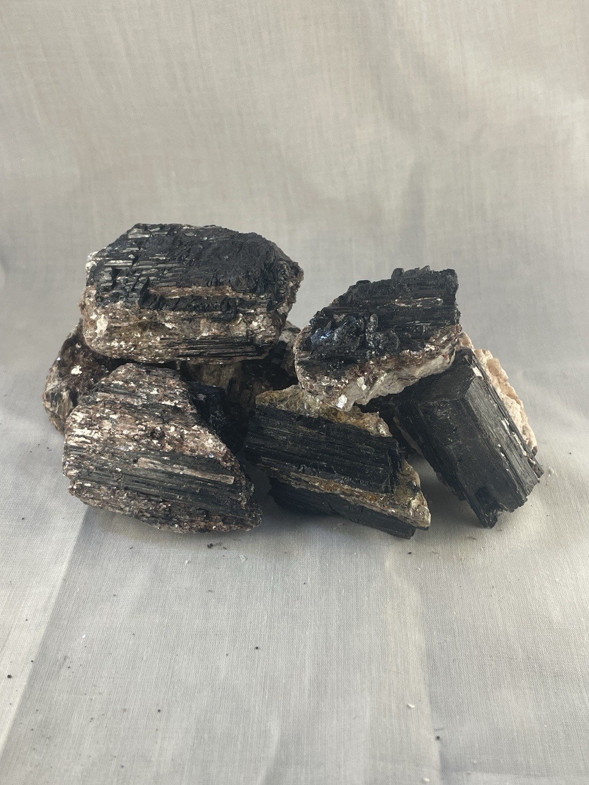 Raw Black Tourmaline Chunk 1.5 to 2.5 oz Natural Rough Crystal Protection Stone