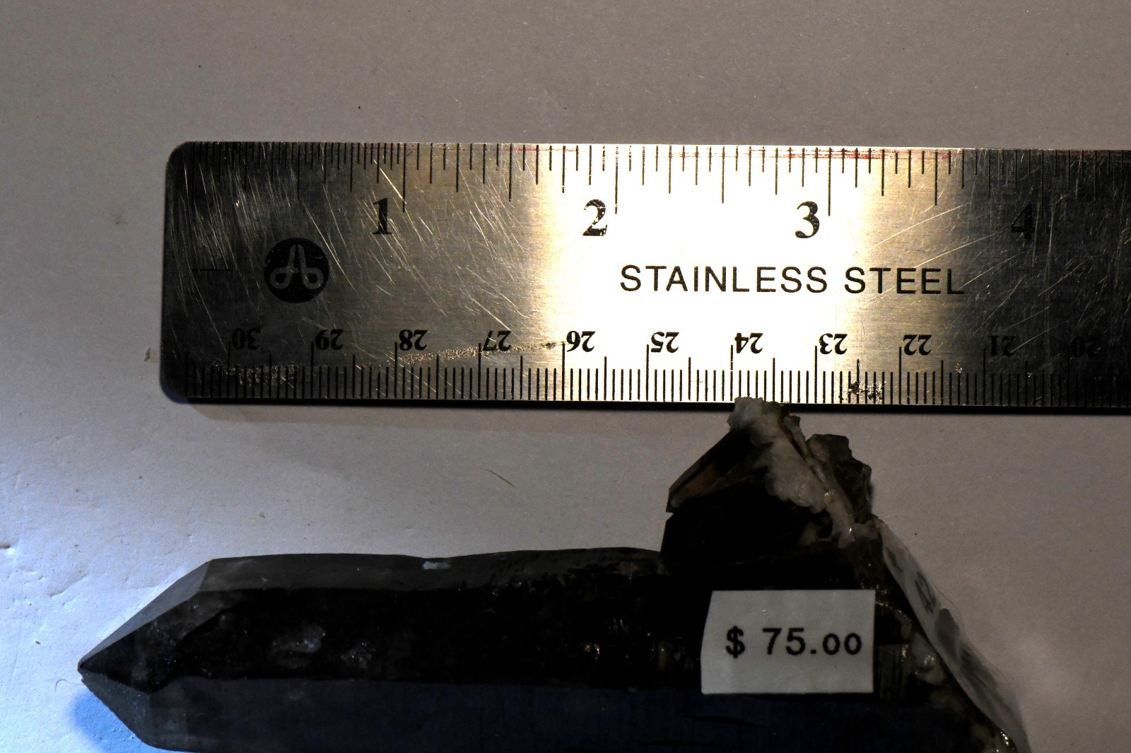 #42 Very Dark Smokey Quartz Crystal Sawtooth Mts Idaho 4.3 x 1.2 x 1.0 inches