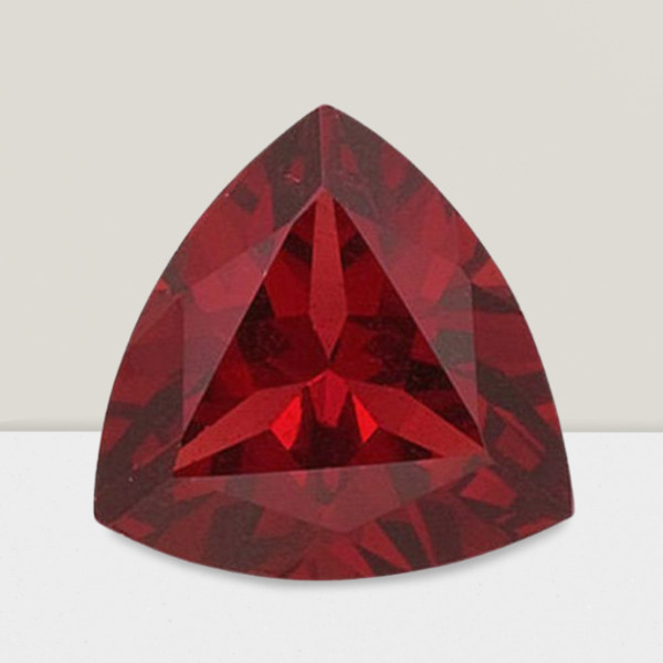 Garnet Trillion Cut Gemstone 5.5 Cts – 12 mm Calibrated Loose Gem