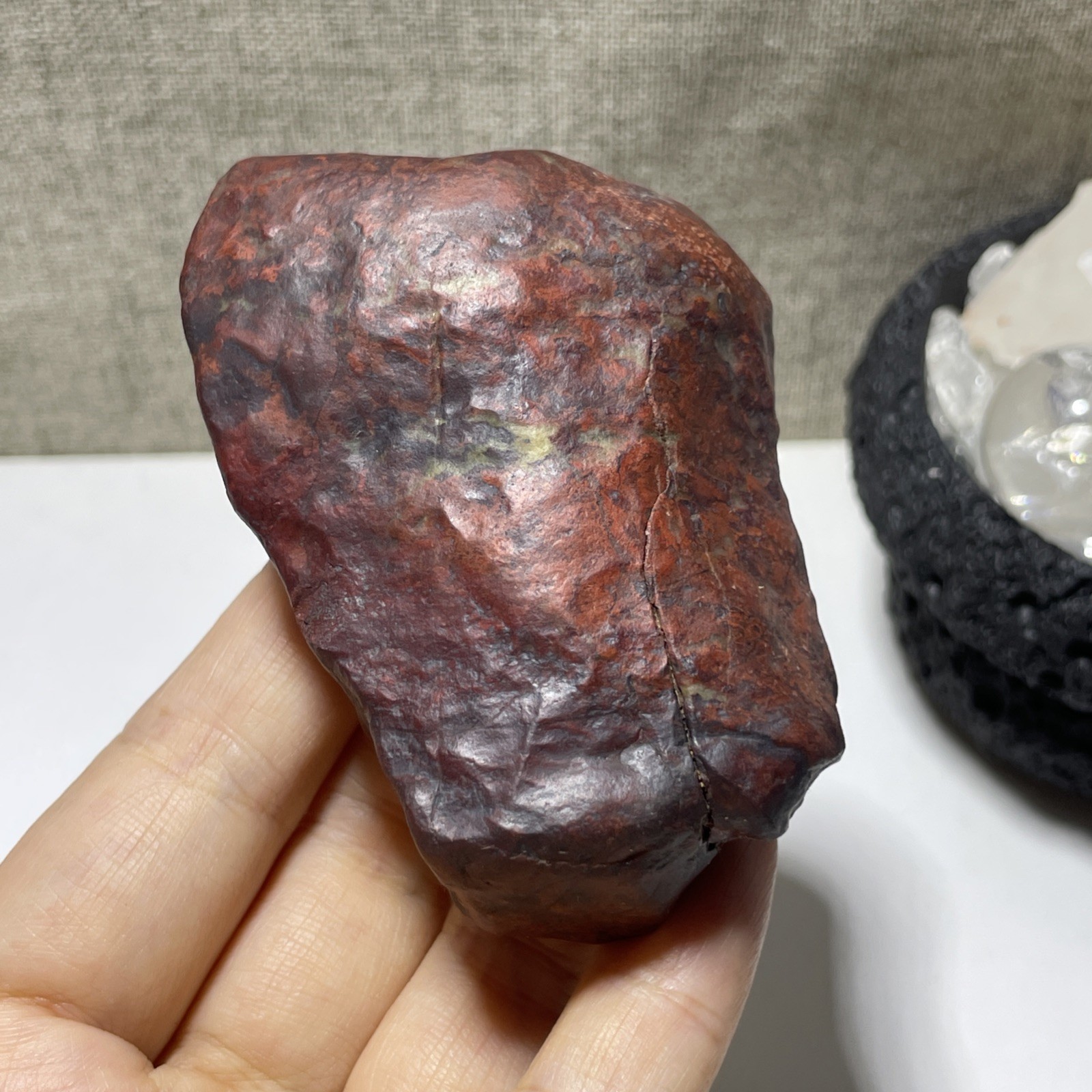 167g Natural Iddingsite meteorite specimen raw stone from China a6226
