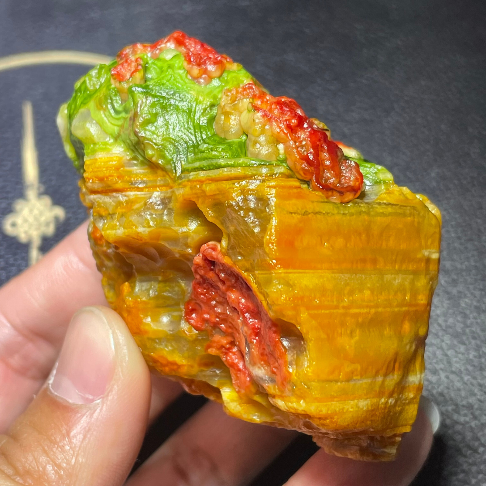 207g Rare Mongolia Gobi Agate Eyes Agate/stone Collection Specimen Healing F441