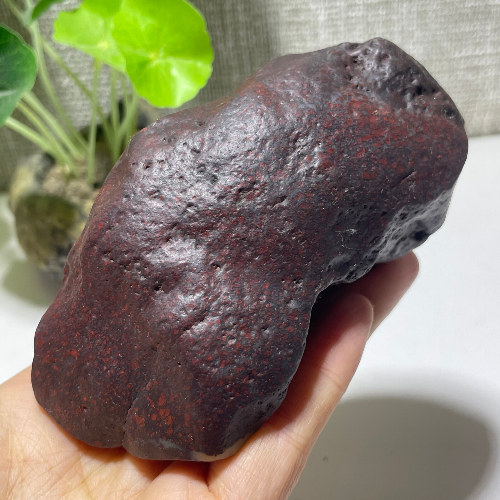 492g Natural Iddingsite meteorite specimen raw stone from China a7789
