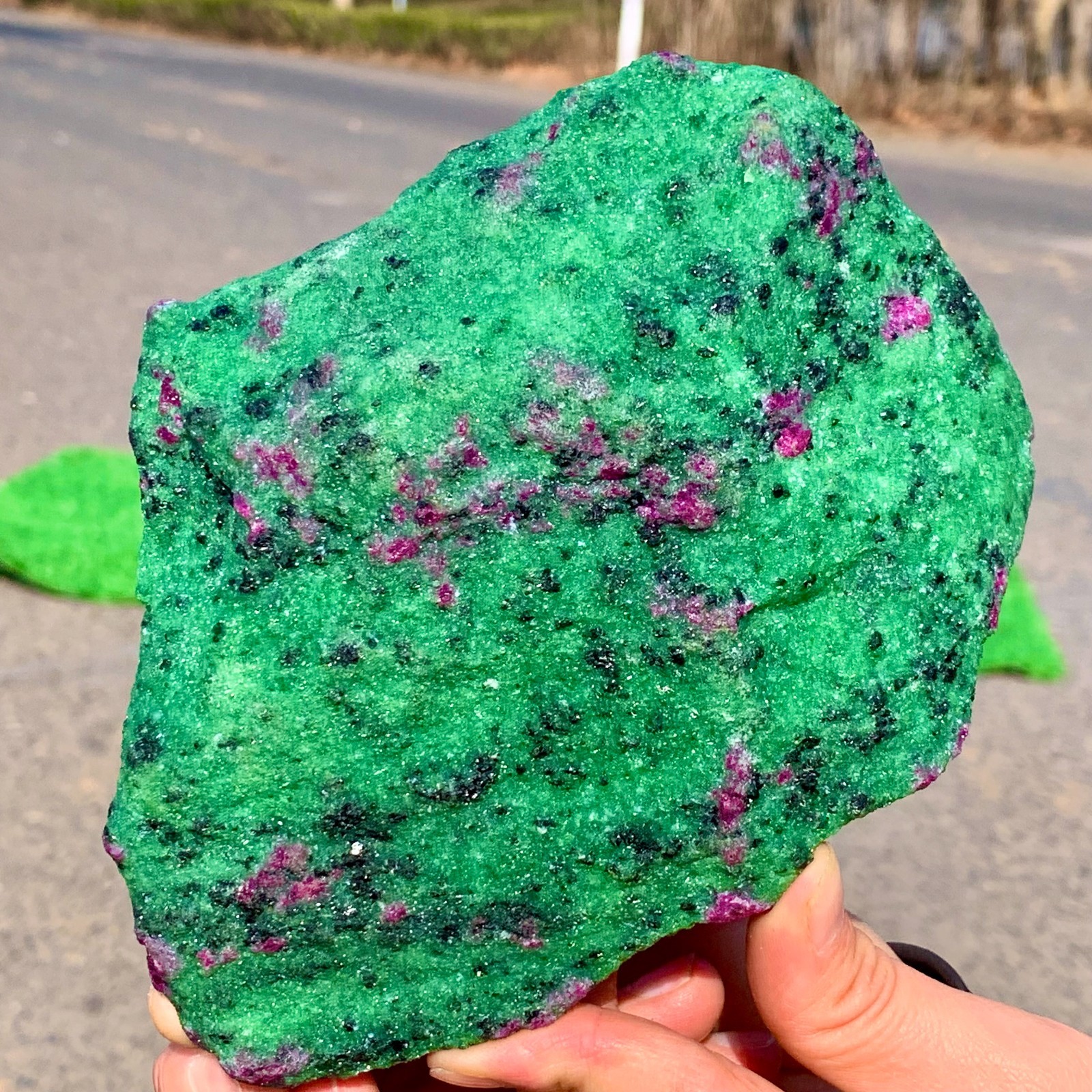 3.5LB Natural green Ruby zoisite (anylite) crystal Chakra Healing Energy