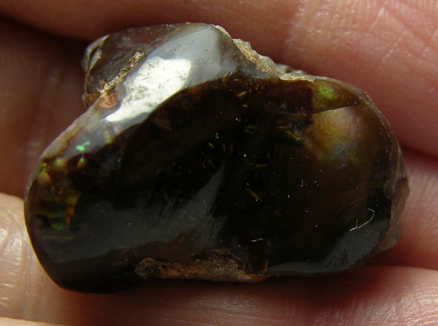 #21 Mexico 100% Natural Raw Rough Fire agate Crystal Specimen 37.90ct 7.55g 24mm