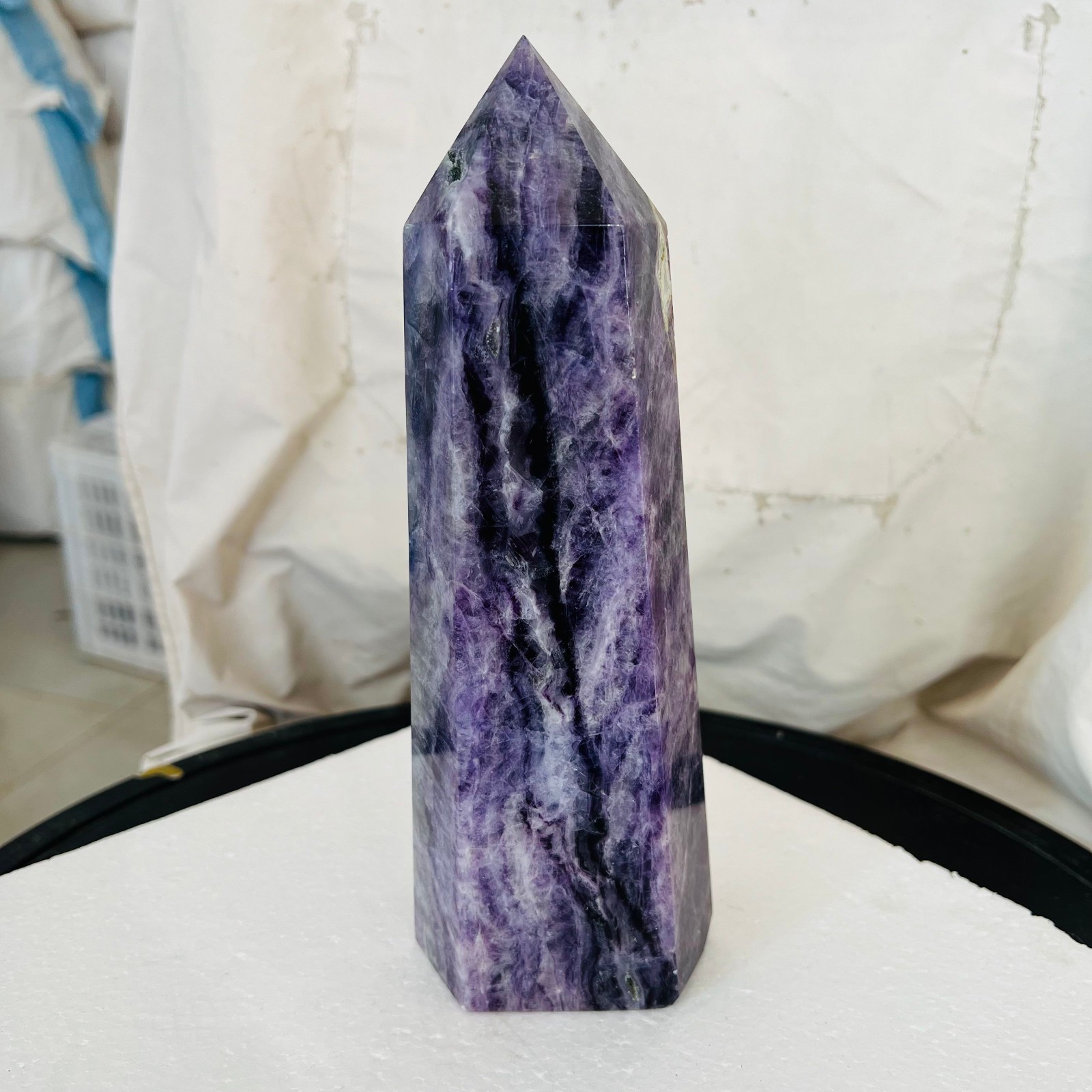 3.74LB Healing of natural colored fluorite crystal tower specimens 1700g
