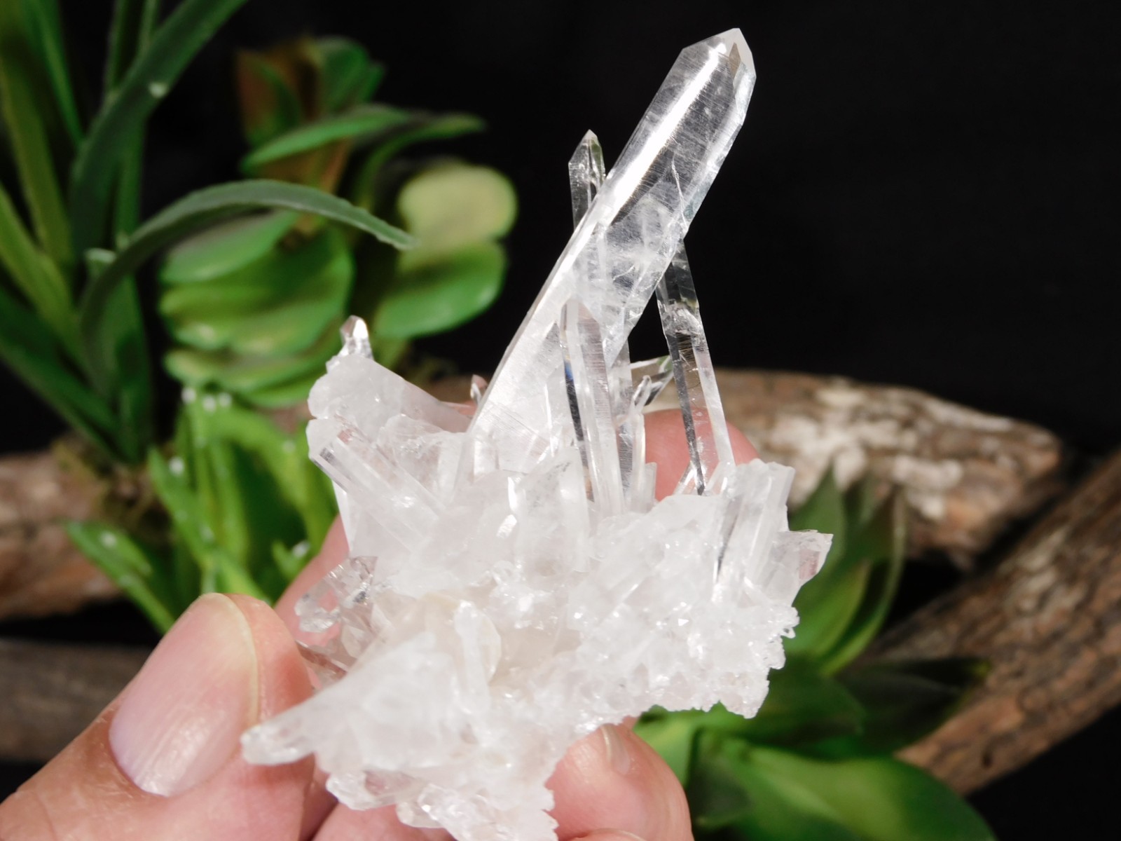 VERY TRANSLUCENT Quartz Crystal Cluster Collier Creek ARKANSAS 44.0gr