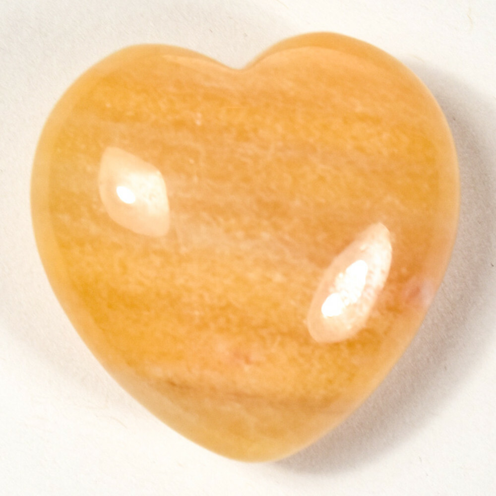 30mm Yellow Aventurine Puffy Heart Polished Quartz Crystal Mineral – China (1PC)