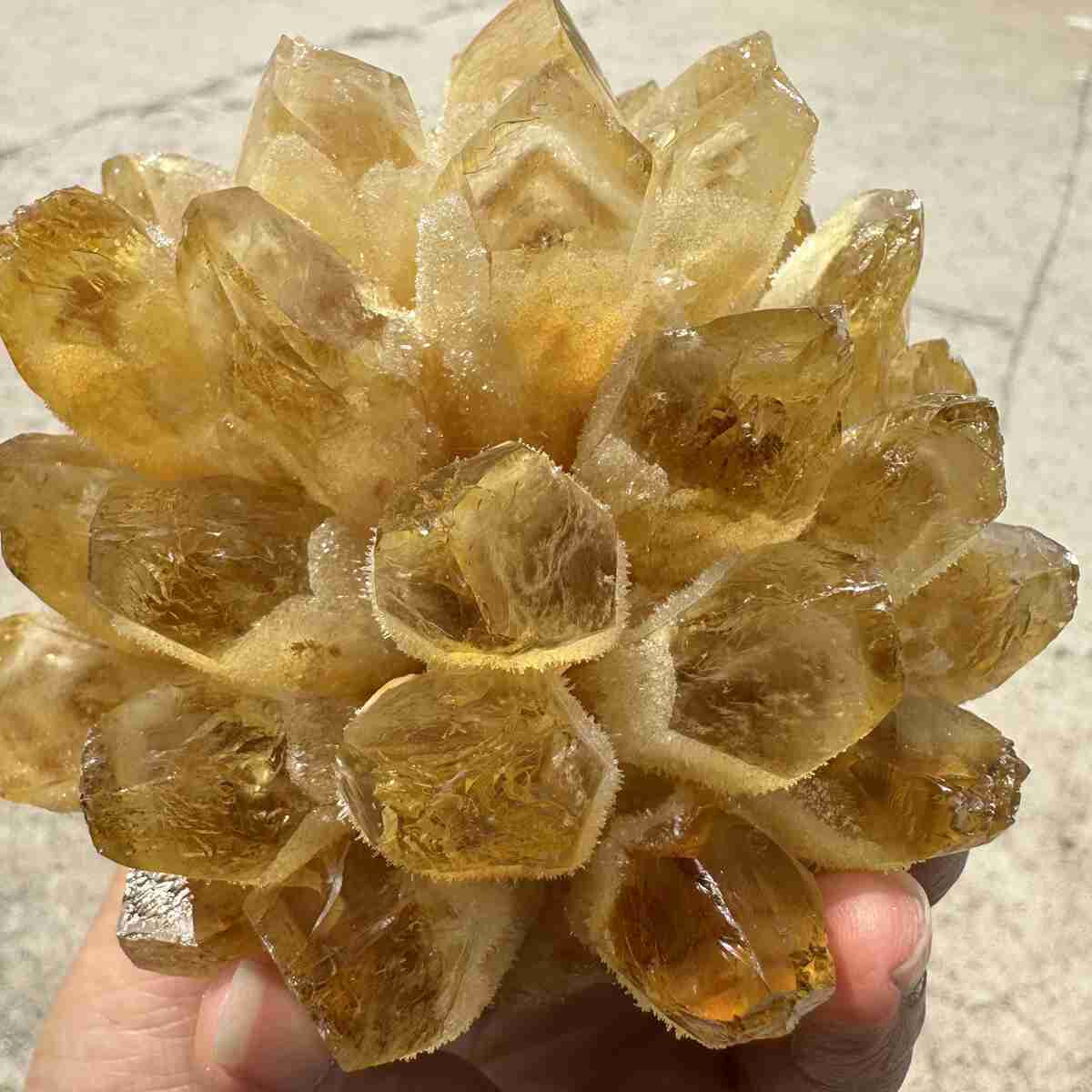 1pc natural citrine cluster Quartz Crystal specimen Mineral Healing decor 300g+