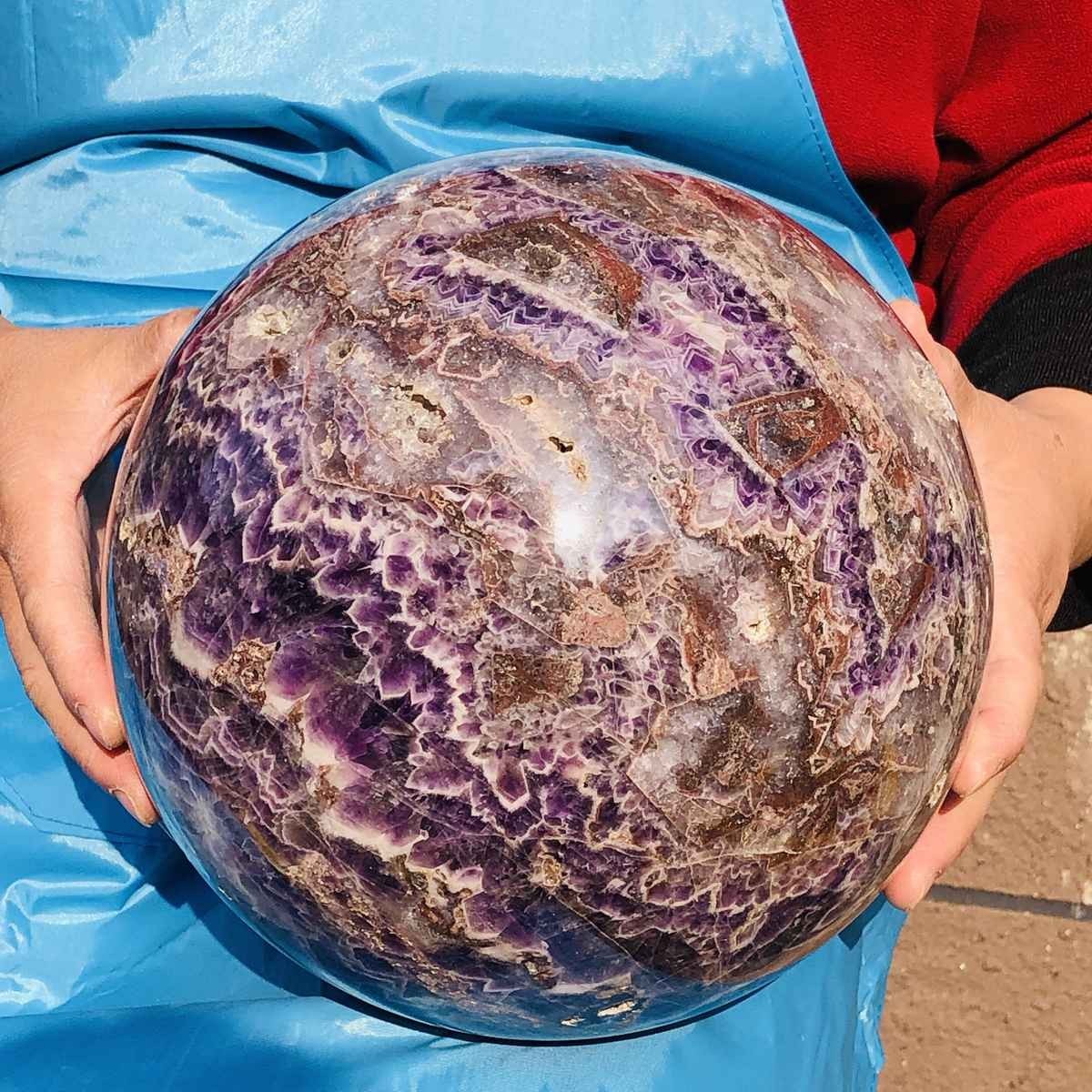 31.02LB Natural Crystal Dreamy Purple Crystal Ball lucky REiki healing