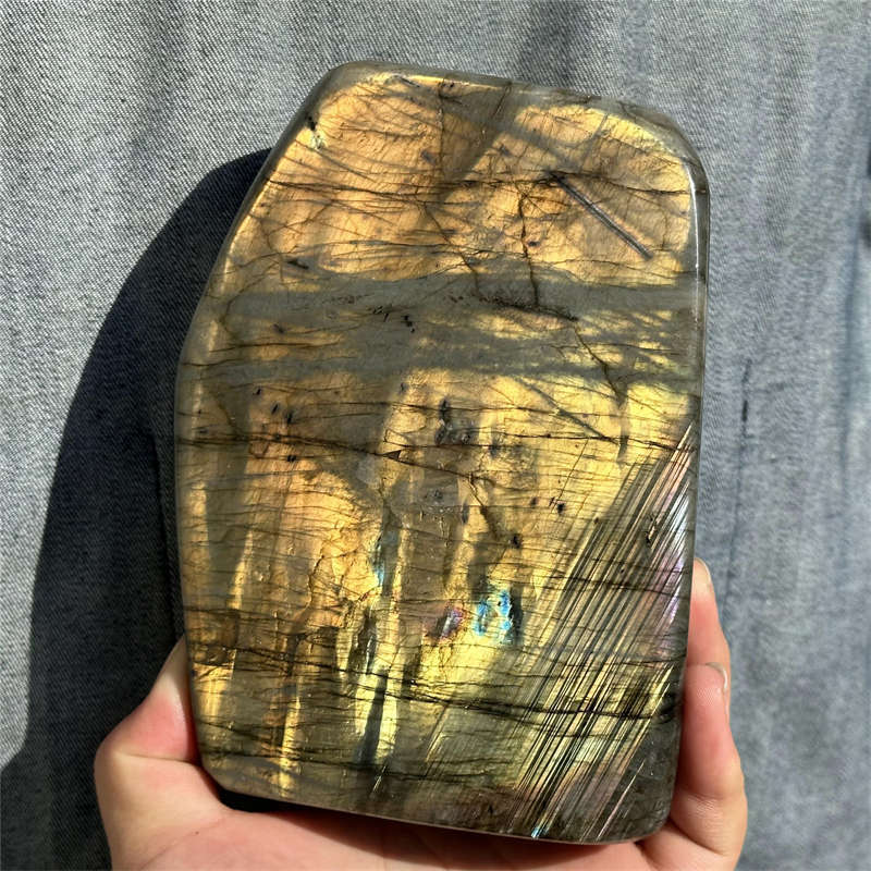 1.92kg Natural Labradorite Quartz Crystal Spectrolite Mineral Reiki healing