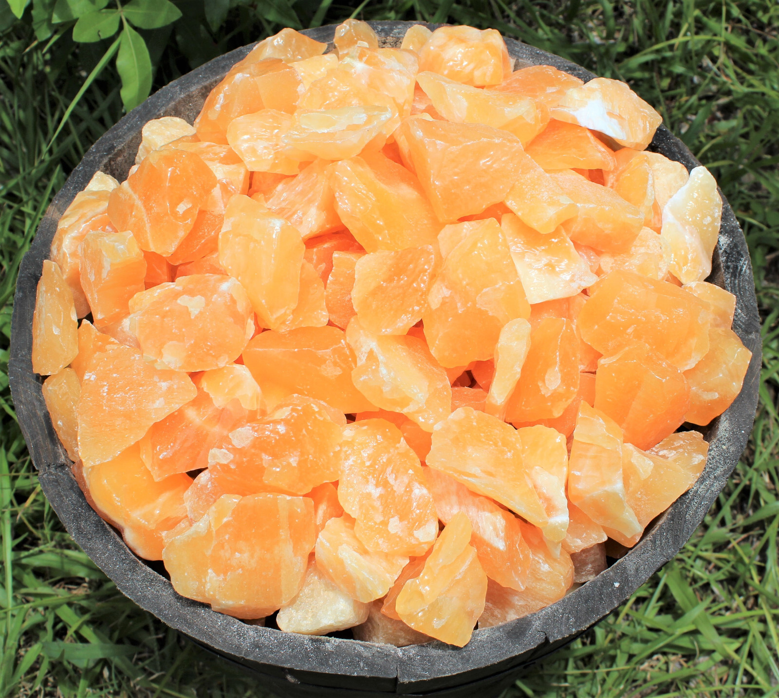 LARGE Rough Orange Calcite Natural Crystals, 2 – 3″ (Raw Orange Calcite Stones)