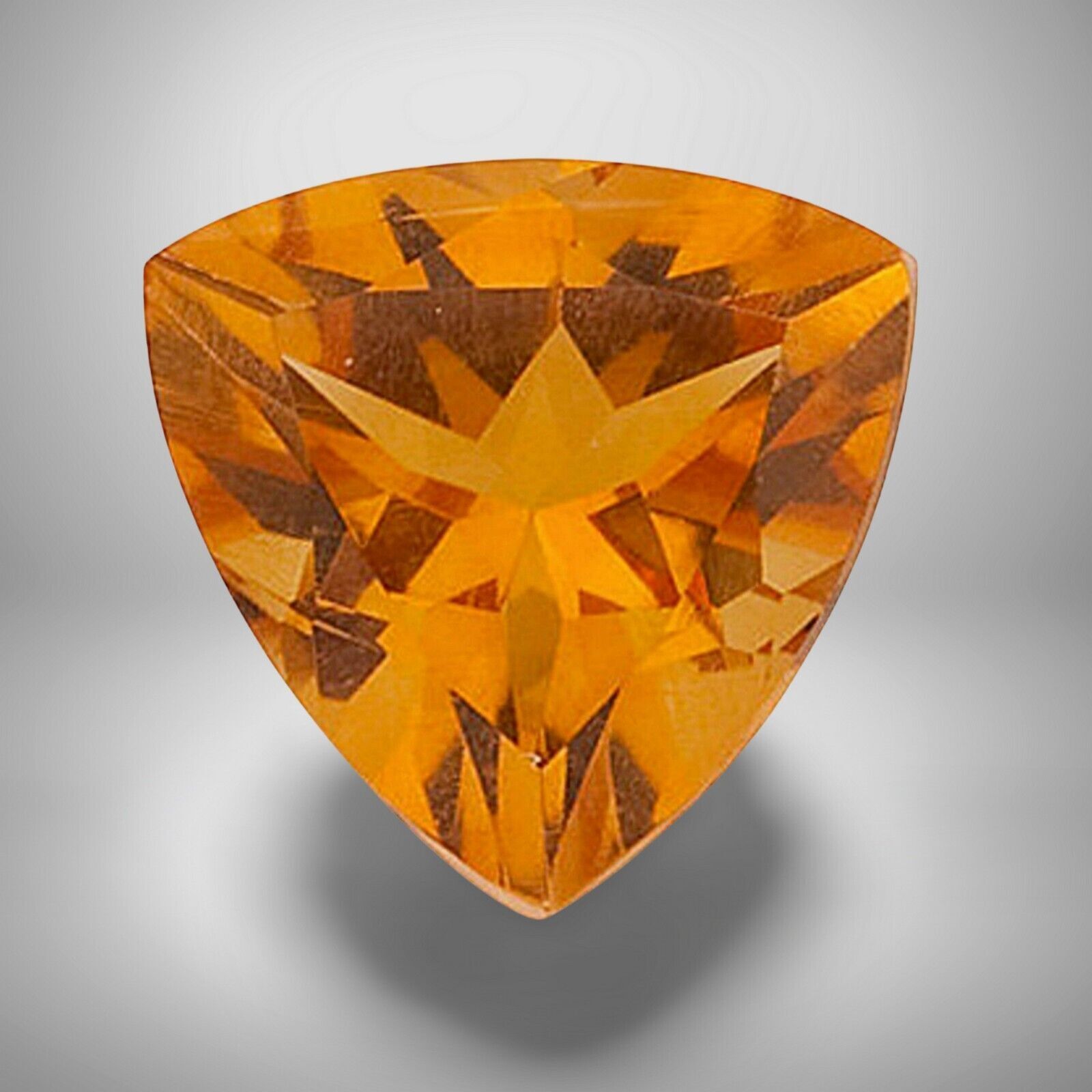 Citrine Trillion Cut Gemstone 5.1 Cts – 11 mm Vivid Precious Jewelry Gem