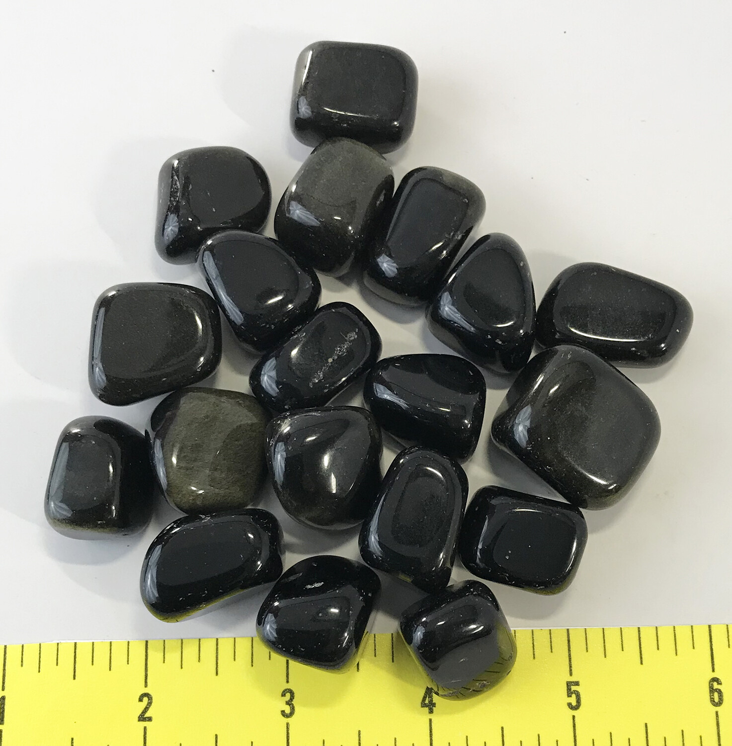 OBSIDIAN Gold Sheen Large (20-30mm) polished stones 1/2 lb. HAND SORTED