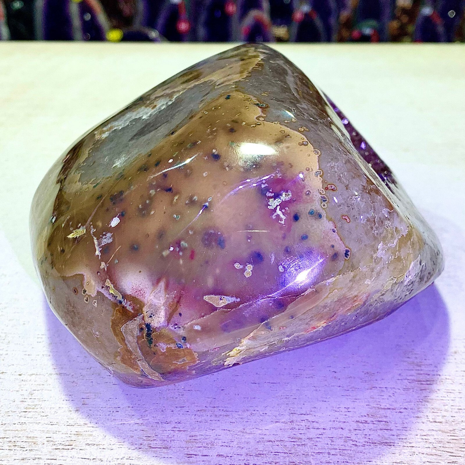 8.65LB Uruguay Natural Amethyst Agate Cave Money Bag Decoration