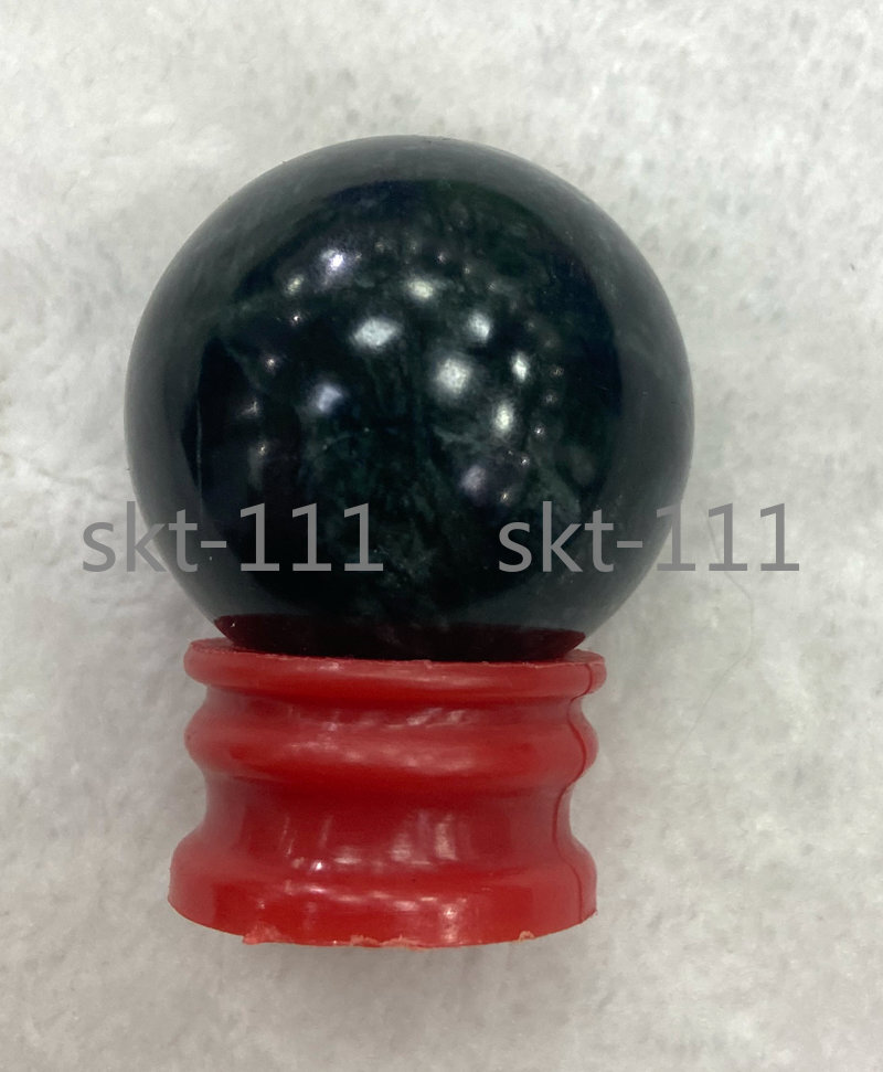 40mm Natural Dark Green jade Quartz CRYSTAL SPHERE BALL Healing rock