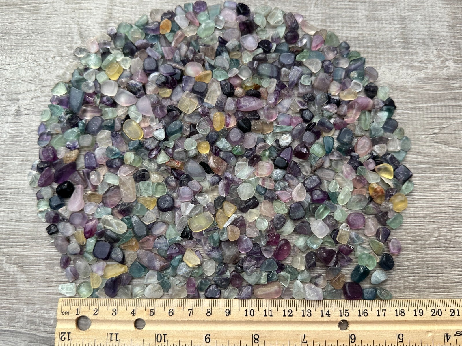 Grade A++ Rainbow Fluorite Semi Tumbled Gemstone Mini Chips 5-12 mm, Bulk Lot
