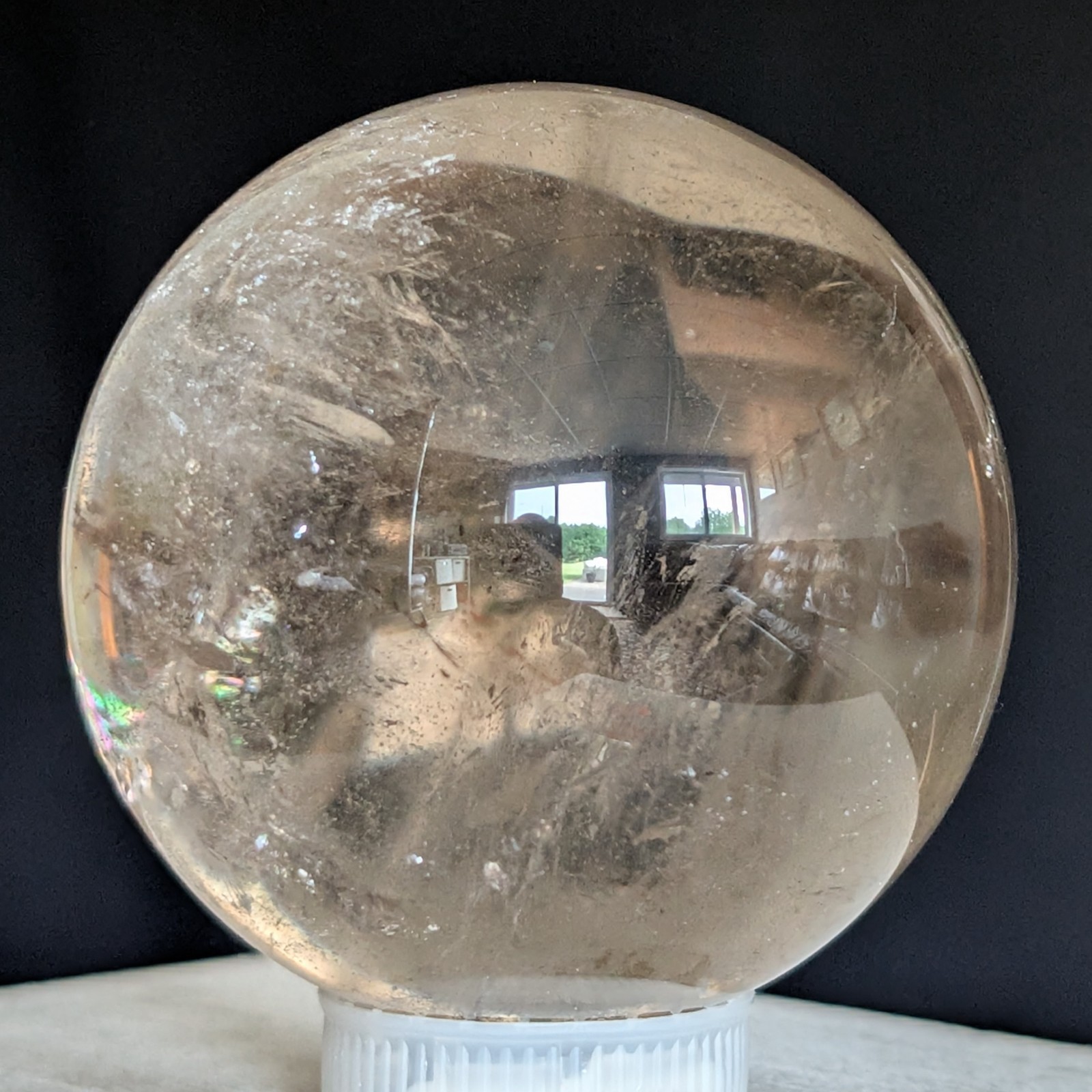 Smokey Quartz Sphere Crystal Ball Orb Gemstone Chakra Reiki
