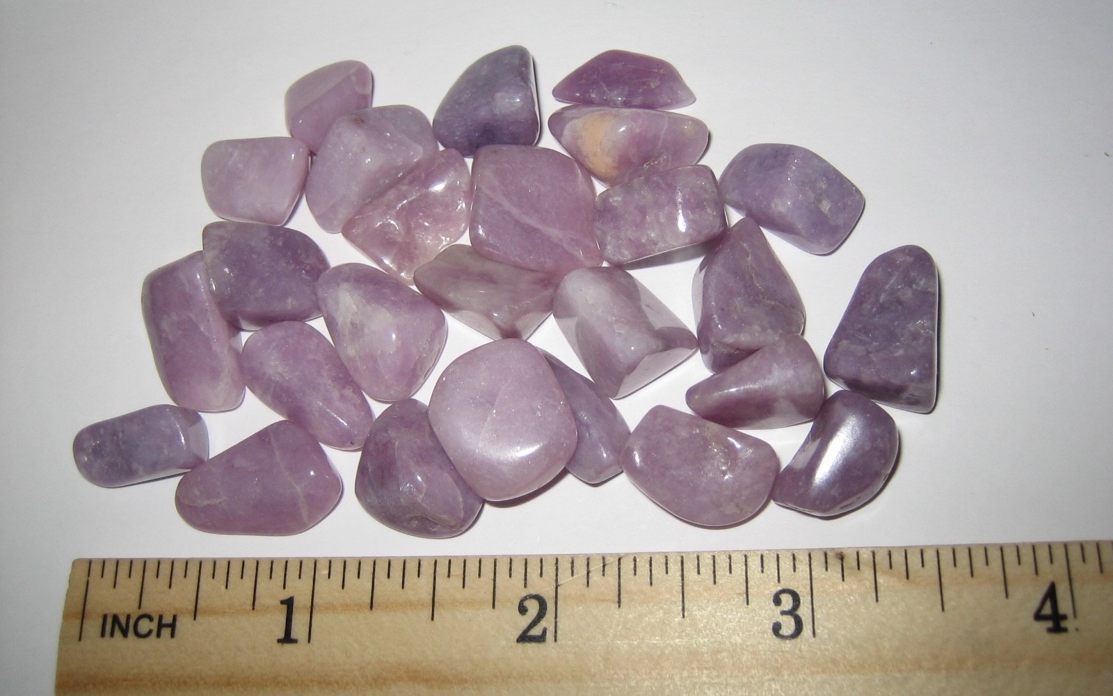 26 TUMBLED POLISHED 0.4″-0.7″ GEL LITHIUM SILICA PINK LEPIDOLITE STONE 49.2g *10
