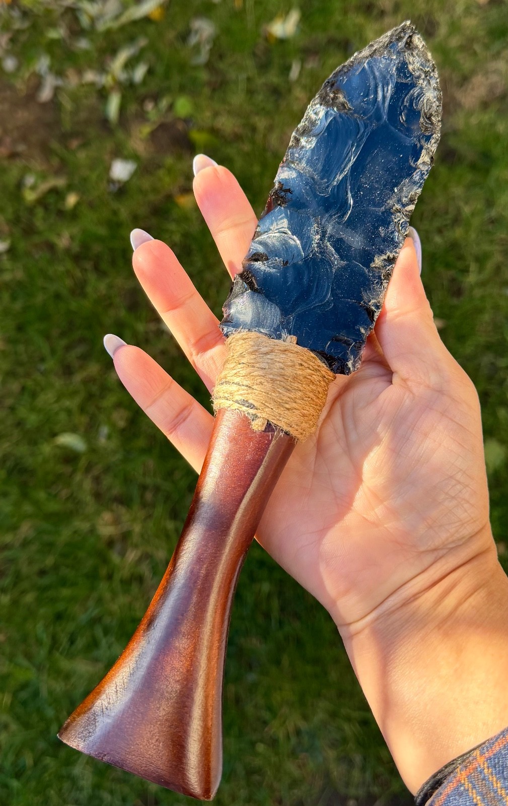Wholesale Lot 2 PCs Natural Obsidian Dagger & Knife Healing Energy Crystal