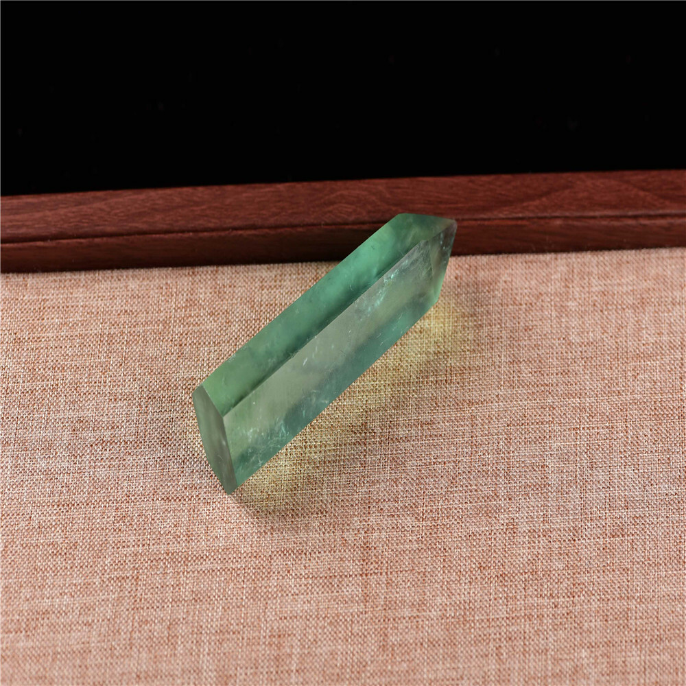 Natural Green Fluorite Quartz Crystal Stone Point Healing Hexagonal Wand Reiki